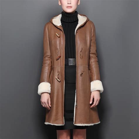 ysl shearling coat women duffel|Coat in shearling .